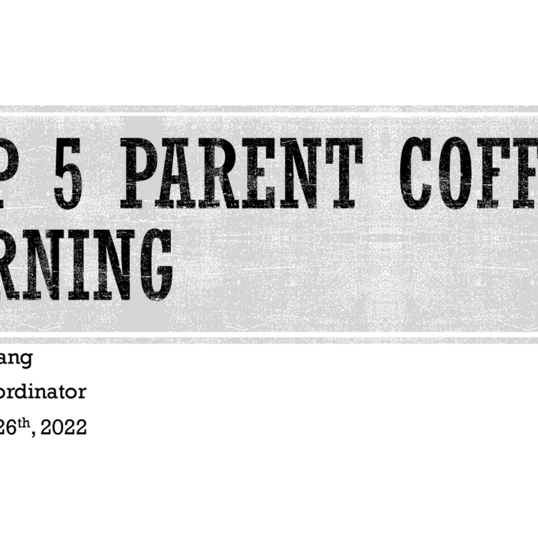 20220826 MYP 5 First Parent Coffee Morning_00